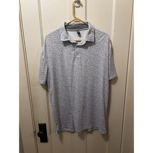 Anderson Ord Golf Polo Shirt Lilac Floral Large Performance W Logo